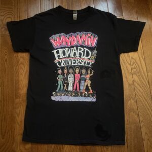 RARE Waydamin Jayda Cheaves Howard University Graphic T-Shirt Black Size Medium